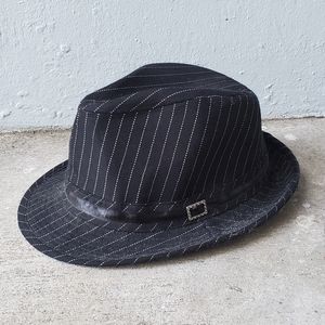 D&Y Pin striped fedora hat